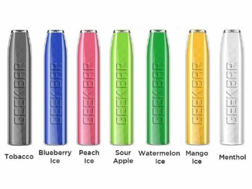 10 Pc Geek Bar Disposable E Cig Pod Kit 20mg 575 puffs 2ML-500mAh Battery, 2ml E-liquid, Multiple Nicotine 20 Flavors