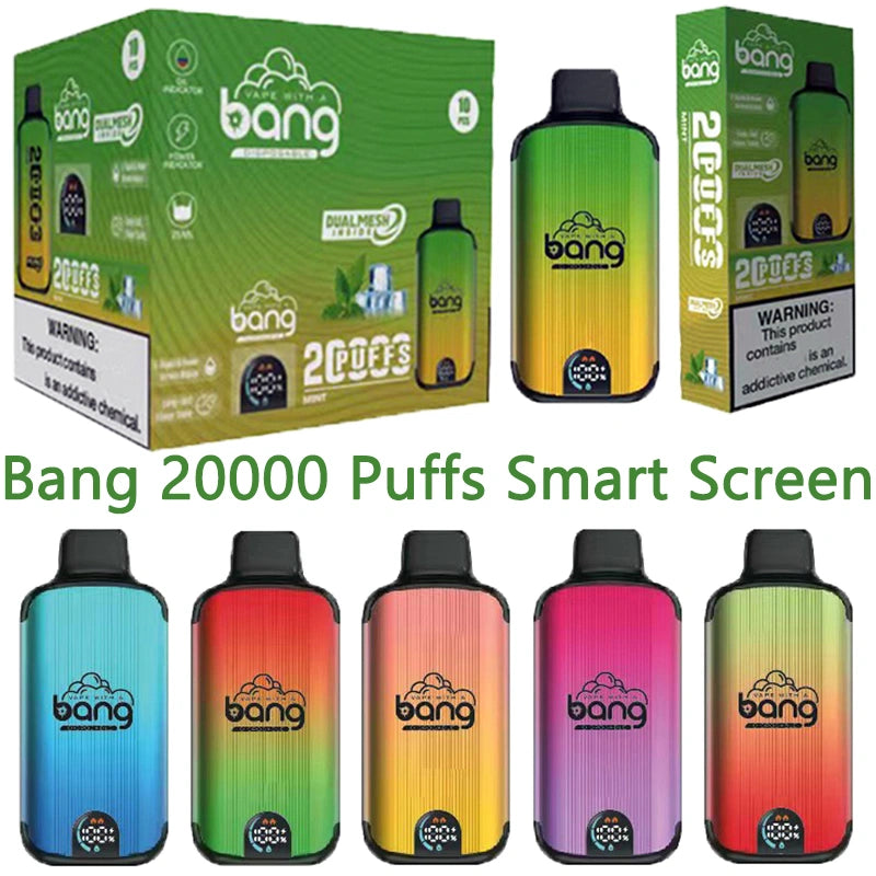 Bang 20000 Puffs 20K Smart Screen Vape Cigarette électronique jetable Wholesale