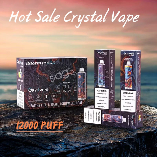 Grativape istorm 12000 Puffs Wholesale Vape Bulk Price-550mAh Battery, 20ml E-liquid, Multiple Nicotine 10 Flavors