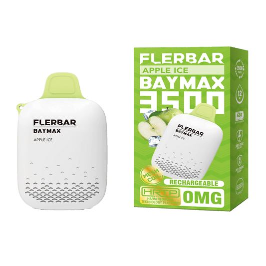 Pack of 5 FLERBAR BAYMAX 3500 DISPOSABLE POD DEVICE 0MG nic with Best New flavours