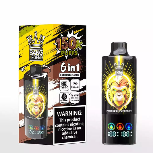 Bang Legend 150K Disposable Vape | 3 Oil Chambers Smart Screen | 12 Premium Flavors