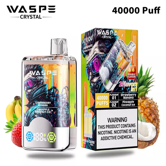 Waspe Crystal 40k Puffs 40000 Vape Double flavors Free Shipping