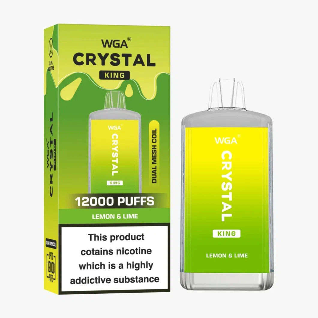 WGA CRYSTAL KING 12000 Puffs Disposable Vape Wholesale-650mAh Battery, Multiple Nicotine 13 Flavors