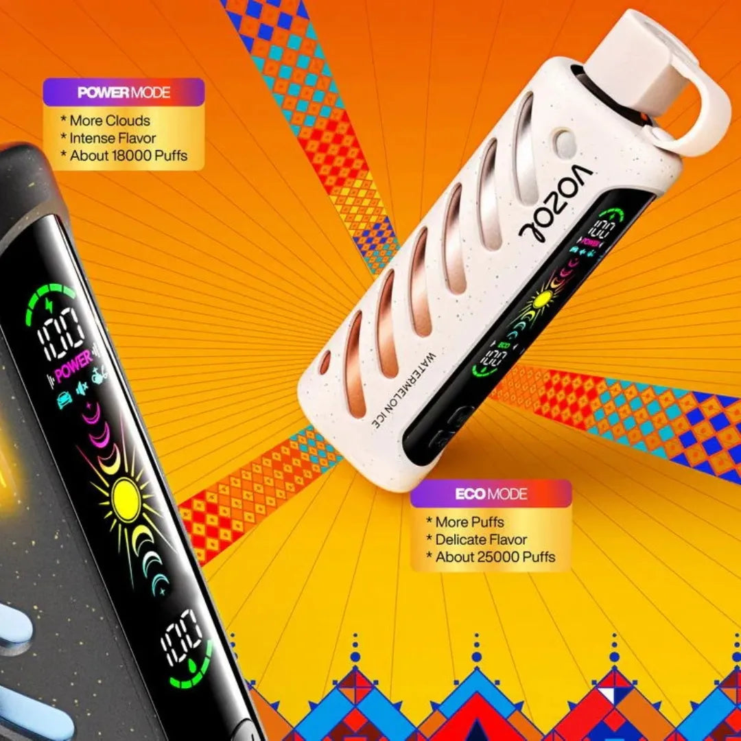 VOZOL GEAR SHISHA 25000 Puffs Disposable Vape Wholesale 24ml E-Liquid 1000mAh Battery 27 Flavours