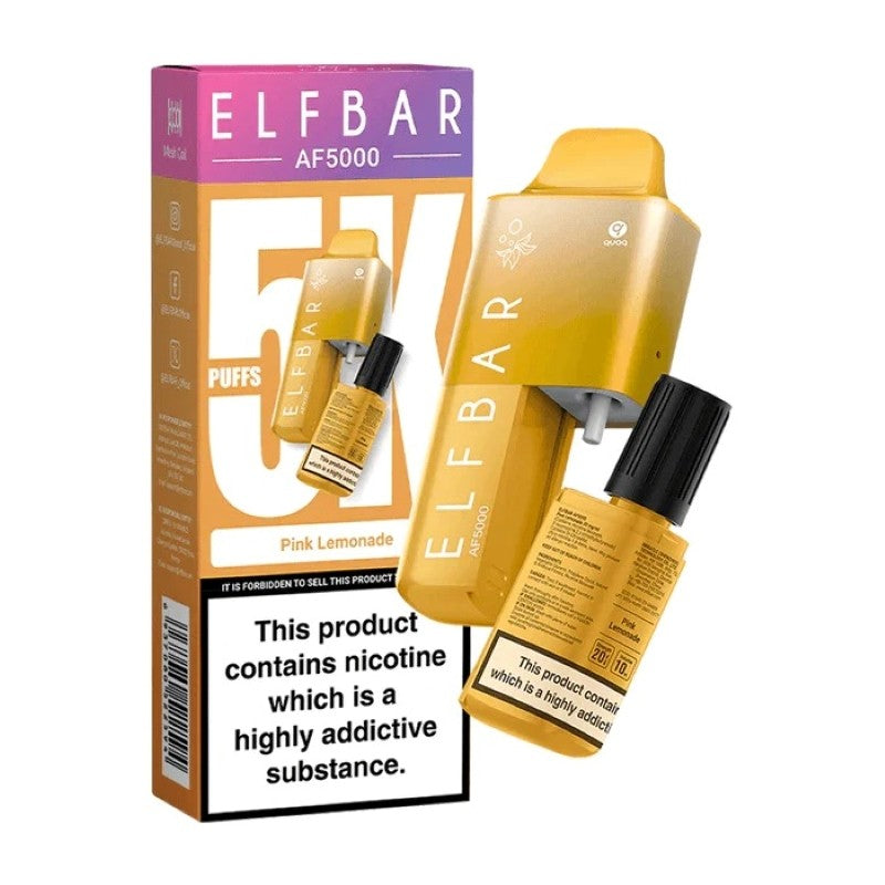 Elf Bar 5000 Puff 5K Bar AF5000 Pen Kit -2% Nicotine 10ml Refill Container 1000mah Battery capacity 15 Flavors