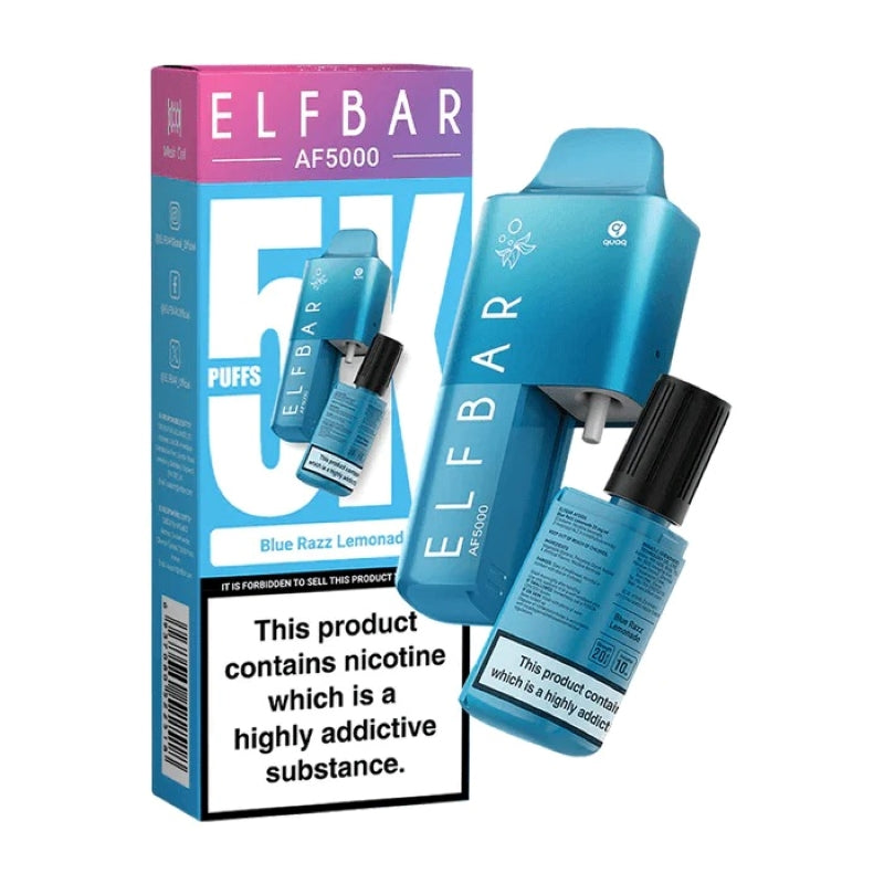 Elf Bar 5000 Puff 5K Bar AF5000 Pen Kit -2% Nicotine 10ml Refill Container 1000mah Battery capacity 15 Flavors
