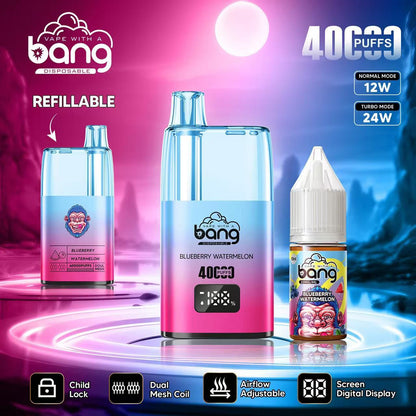 Bang 40000 Puffs Disposable Vape - 10ml E-Liquid, 650mAh Battery 12 Flavors