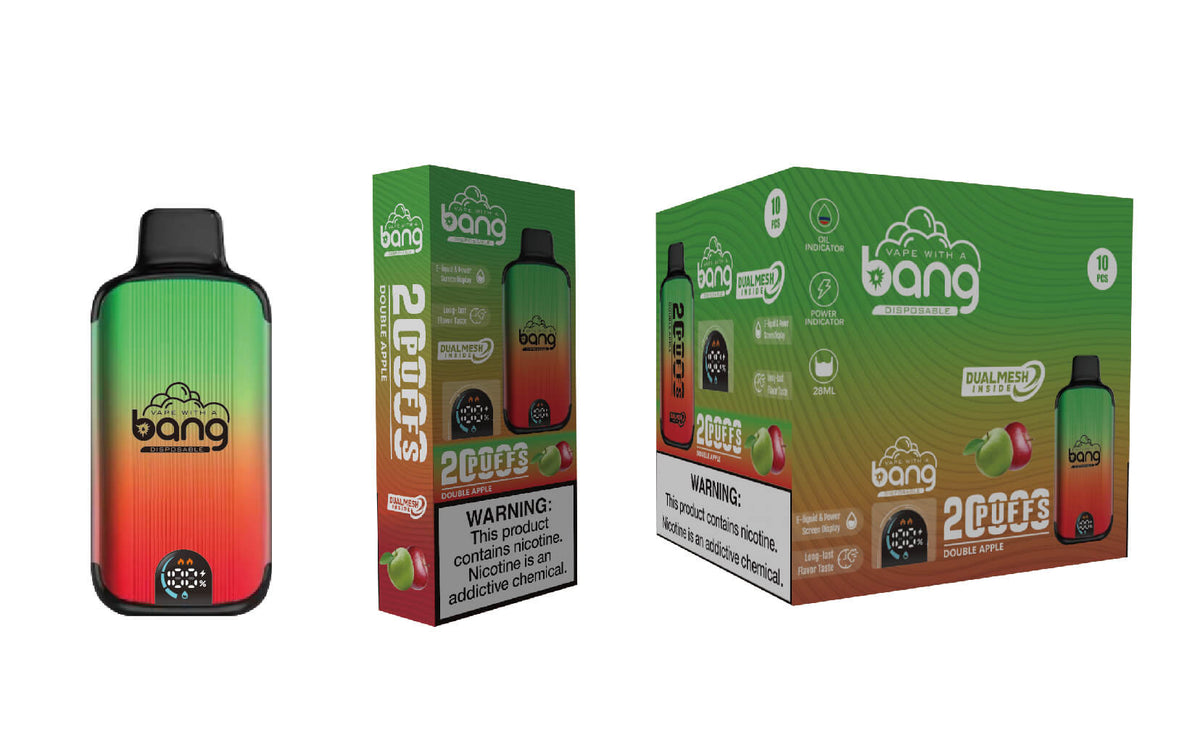 Bang 20000 Puffs Vape 20K Disposable Vape Pen(0% to 5% Nicotine)E Cigarette Prefilled 25ml 650mAh Battery 12 Flavors