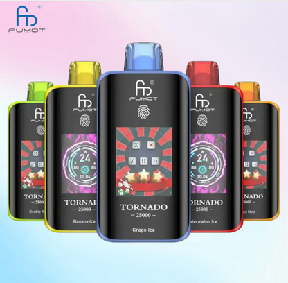 Fumot Tornado 25K puffs Disposable E Cigarettes vape  700mAh 2% 5%  26 Flavors 25000 puffs