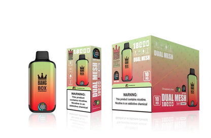 Bangbox 18000 Puffs Smart Screen Disposable E Cigarettes Vape Puff 18k Dual Mesh Coil Led display battery 26ml 850MAH 12Flavors.