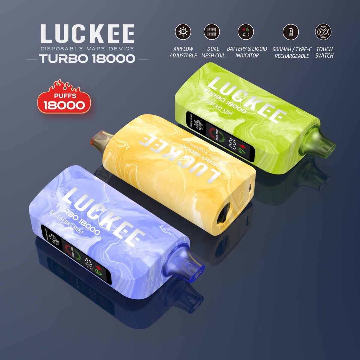 LUCKEE TURBO 18000 Puffs Disposable Vape Wholesale