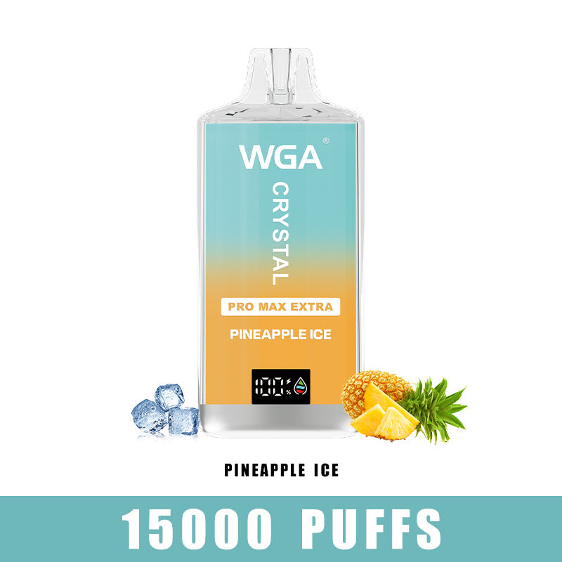 wga vape Crystal PINEAPPLE ICE Pro Max Extra 15000 Puffs Disposable Vape