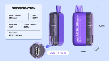 Kangertech KTBox 15000 Puffs Disposable Vape Wholesale