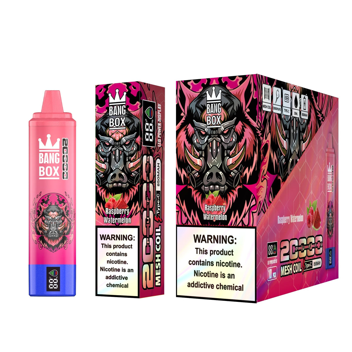 BANGBOX 20000 Puffs Disposable Vape Wholesale-850mAh Battery, 35ml E-liquid, Multiple Nicotine 12 Flavors