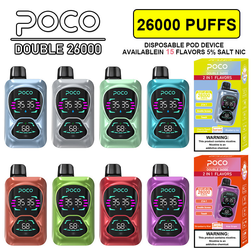 EU Warehouse POCO DOUBLE 26000 Puffs Disposable Vape Wholesale