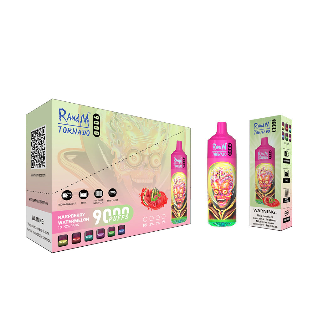 RAndM Tornado 9000 Puffs Disposable Vape Box Of 10