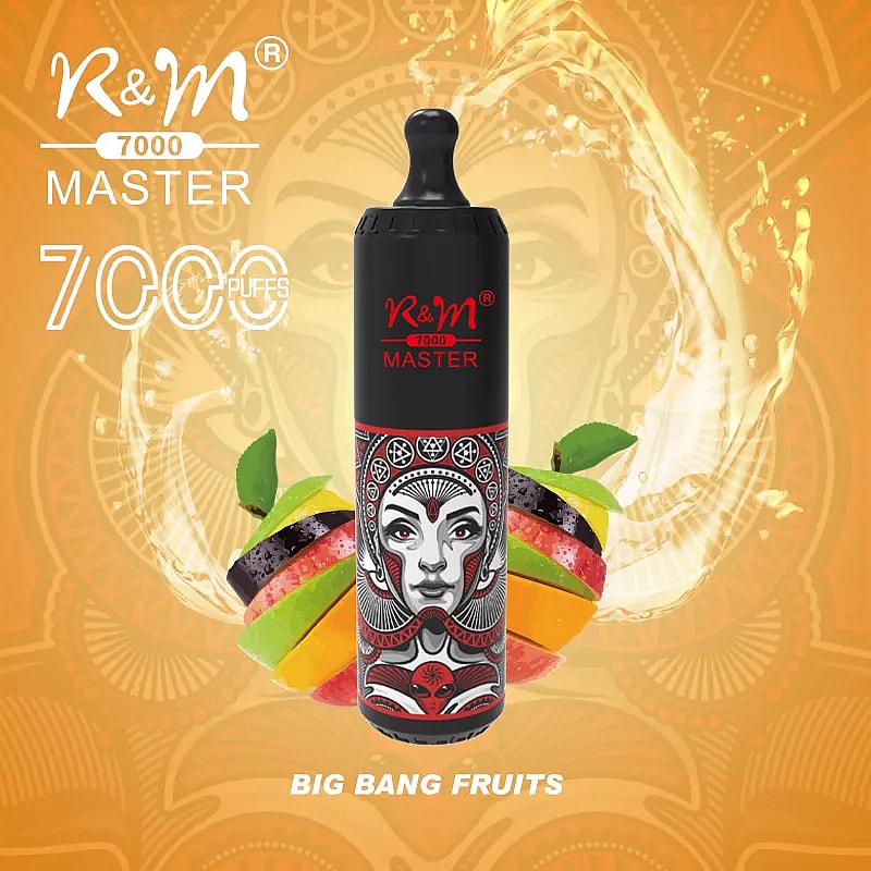 R&M MASTER 7000 Puffs  0% 2% 5% Nicotine Rechargeable Disposable vape