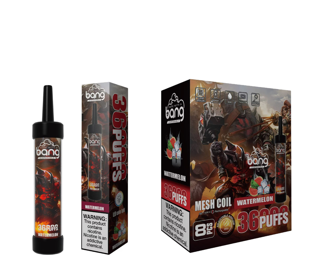 Bang 36000 Puffs Disposable Vape 850mah 12 Flavors