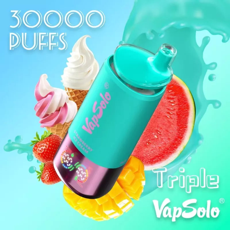Vapsolo Triple 30k 30000 Puffs Disposable Vape 15 Flavors Good Price