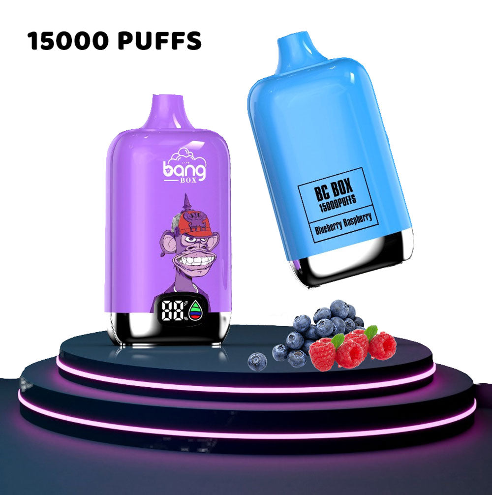 Bang King 15000 Puffs Digital Puff Disposable Vaper Rechargeable 0% 2% 5% Wholesale-650mAh Battery, 24ml E-liquid, Multiple Nicotine 12 Flavors