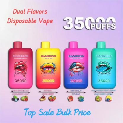 BANGKING 35000 PUFFS SWITCH DUO Bulk Sale Good Price Vape-650mAh Battery, 28ml E-liquid, Multiple Nicotine 12 Flavors