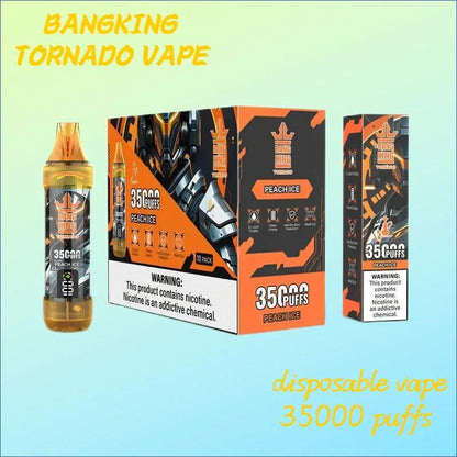 BANGKING 35000 PUFFS Bulk Sale Cheaper Disposable Tornado Vape-1000mAh Battery, 23ml E-liquid, Multiple Nicotine 10 Flavors