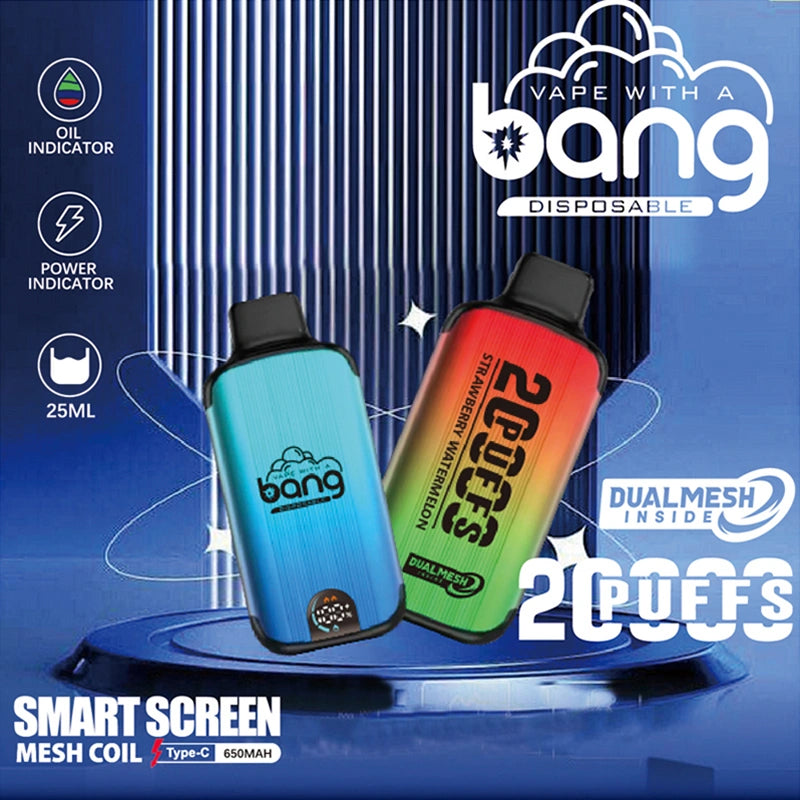 Bang 20000 Puffs 20K Smart Screen Vape Cigarette électronique jetable Wholesale