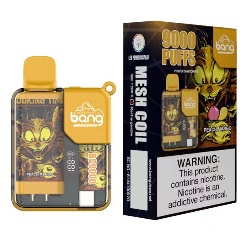 Bang 9000 Puffs 9K LED Screen Vape Cigarettes électroniques jetables Wholesale