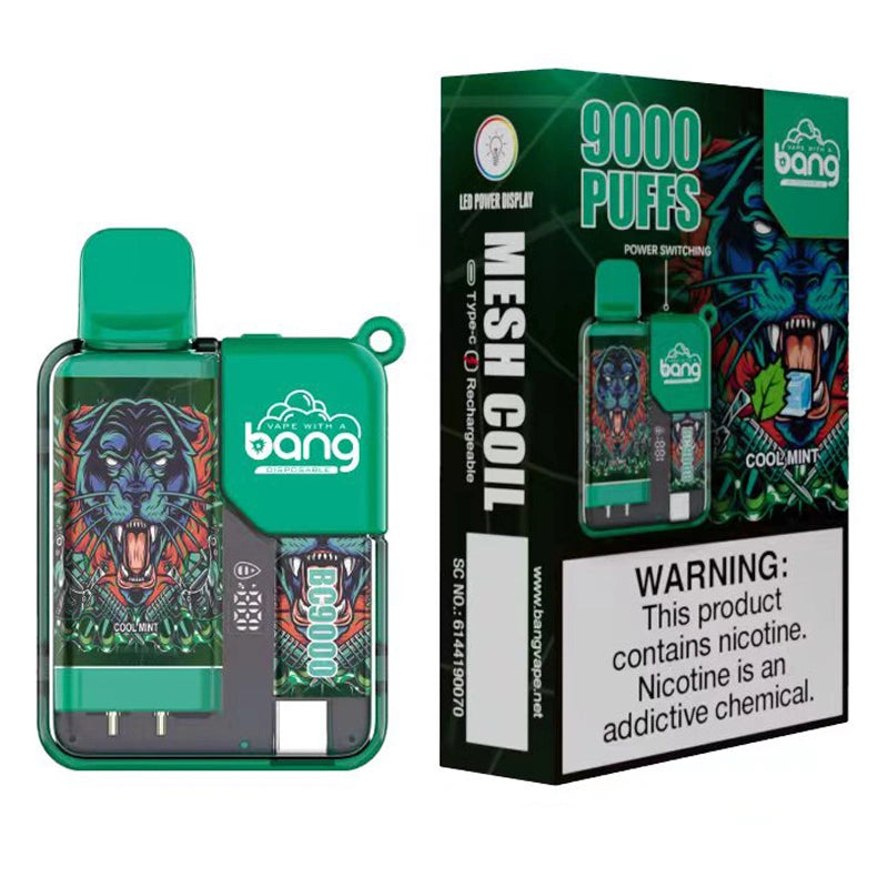 Bang 9000 Puffs 9K LED Screen Vape Cigarettes électroniques jetables Wholesale