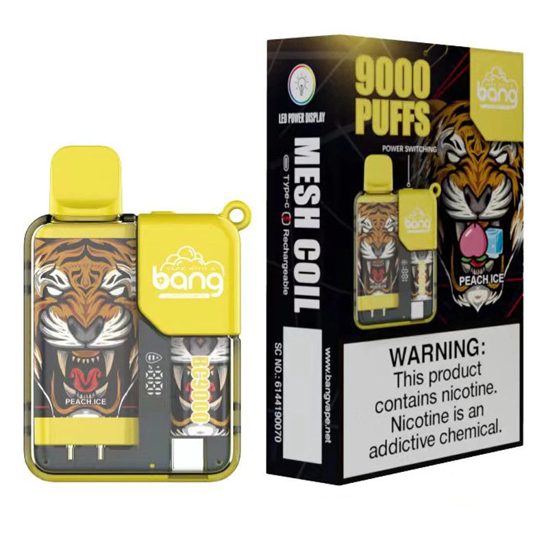Bang 9000 Puffs 9K LED Screen Vape Cigarettes électroniques jetables Wholesale