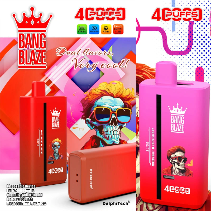 Bang Blaze 40000 Puffs 40K Dual Flavors Vape jetable Wholesale