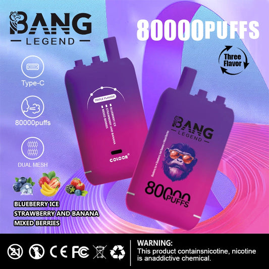 Bang 80000 Puffs 80K Legend Wholesale Vape 3 Flavor Switching Bulk Orders Free Shipping
