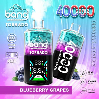 Bang Tornado 40000 Puffs 40K Smart Screen Vape Cigarette électronique jetable Wholesale