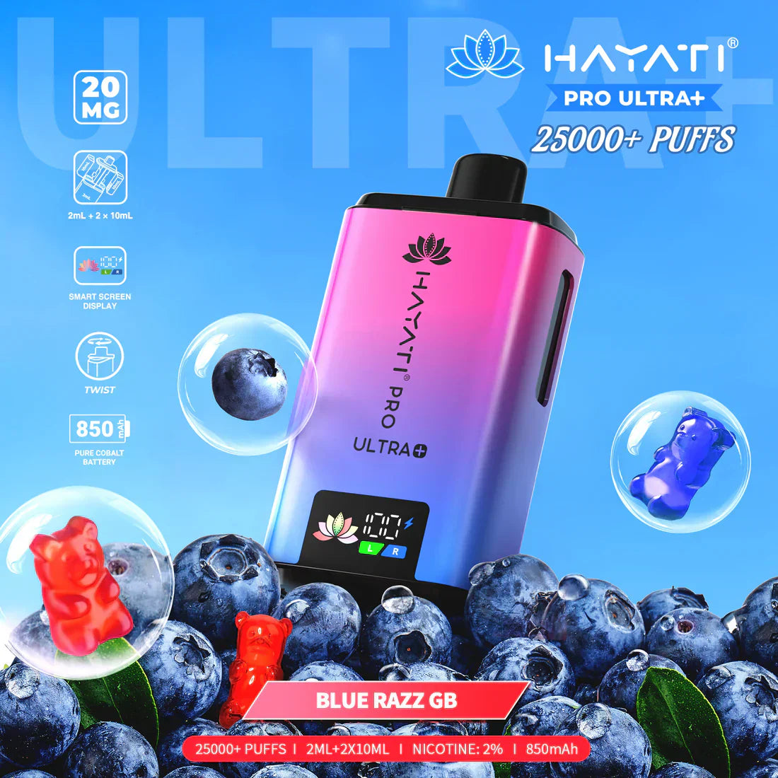 Hayati Pro Ultra Plus 25000 Puffs Disposable Vape (Box of 10)