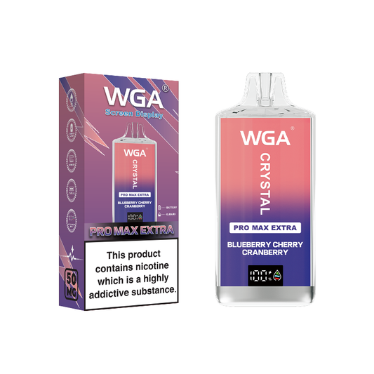 wga Disposable Vape Crystal Blueberry-Cherry-Cranberry 15000 Puffs