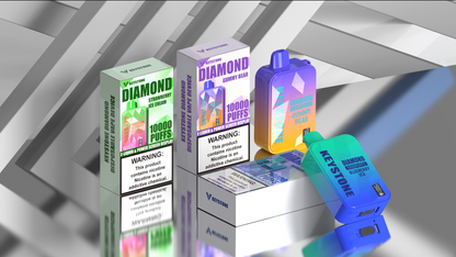 KEYSTONE DIAMOND 10000 Puffs Disposable Vape Wholesale-650mAh battery, 18ml E-liquid, Multiple Nicotine 10 Flavors