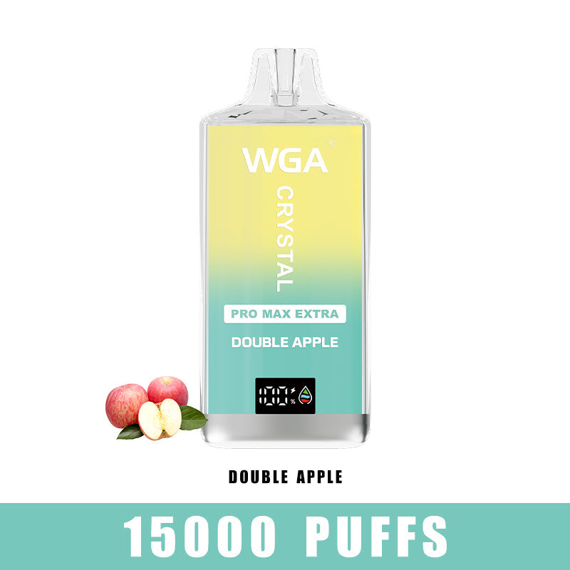wga vape Crystal DOUBLE APPLE Pro Max Extra 15000 Puffs Disposable Vape