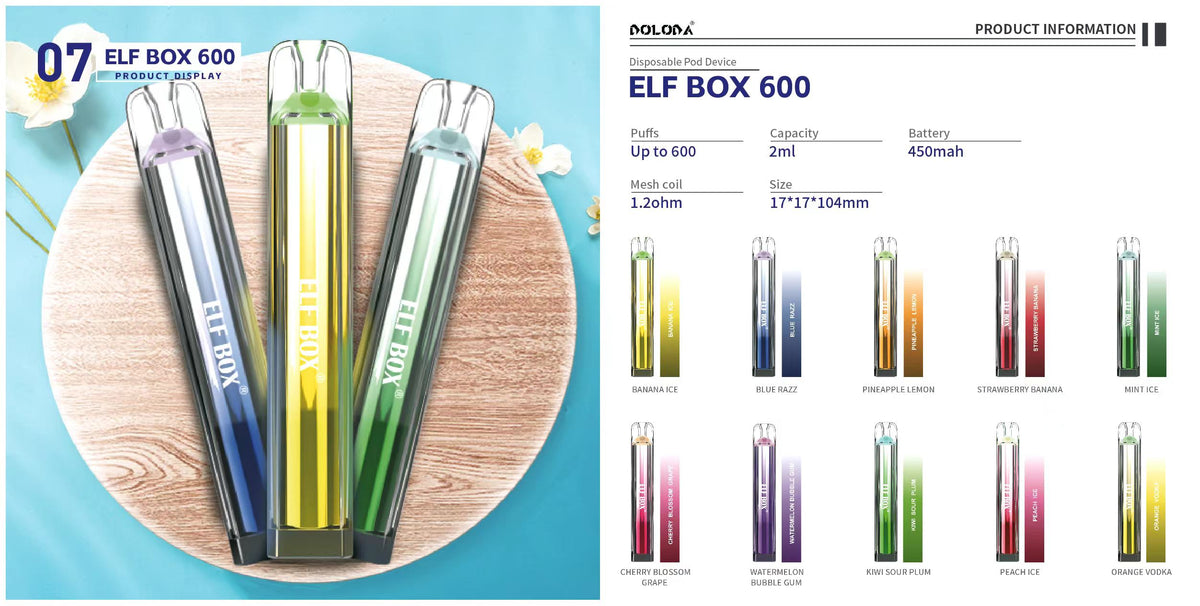 ELF BOX 600 Puffs 2% Nicotine Disposable Vape Pen