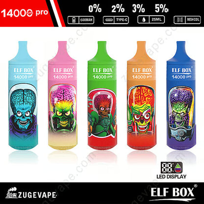 ELF Box Rgb 14000 Puffs Pro Wholesale Vape 25ml  600mah 11 Flavors