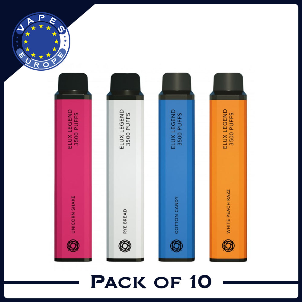 Elux Legend 3500 Puffs Disposable Vape Pen Bar Box Of 10