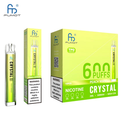 RandM FUMOT ORIGINAL RANDM CRYSTAL 600 Puffs Disposable Vape Wholesale
