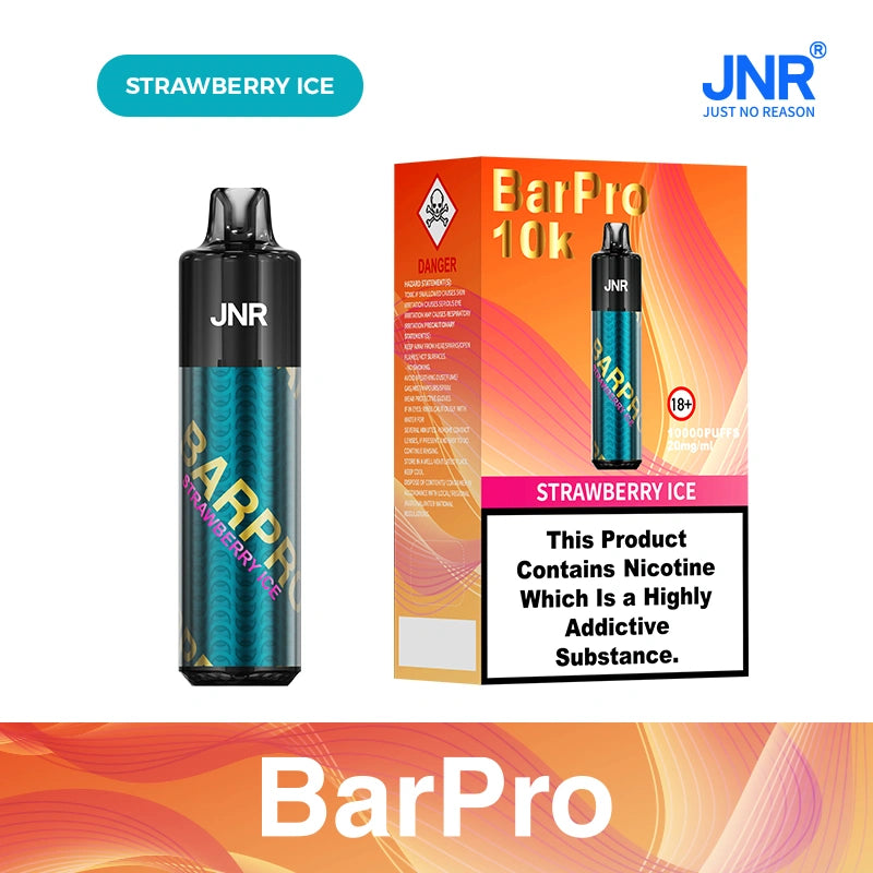 JNR BarPro Pod Kit TPD Certified Vape 10000 Puffs 2ml +10ml Prefilled Pod 800mAh Rechargeable Battery