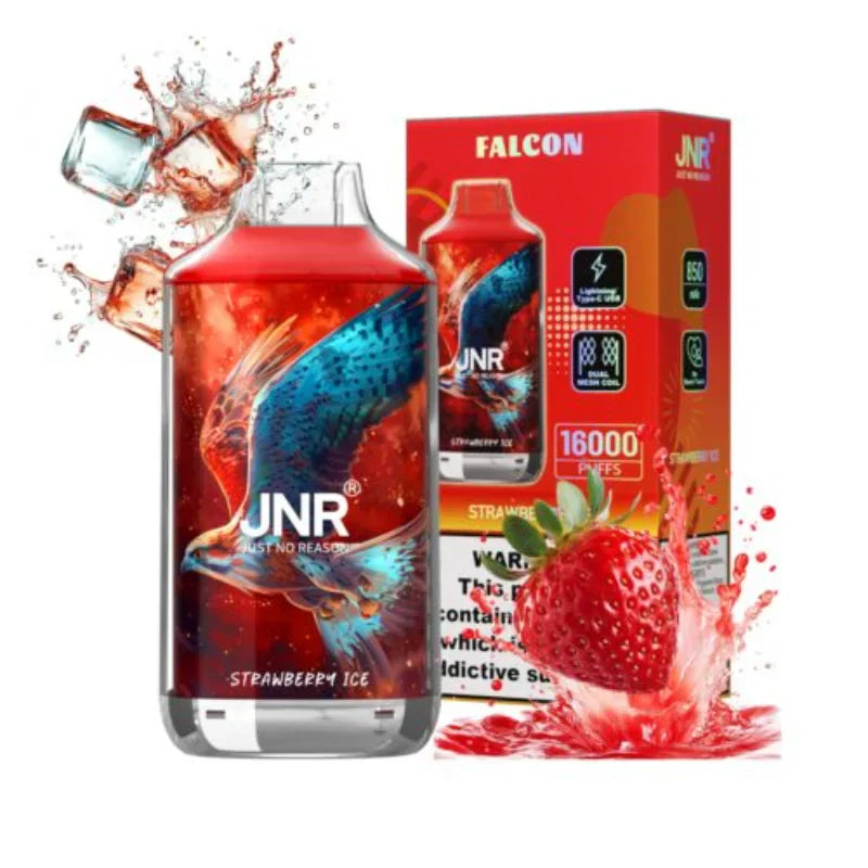 JNR Falcon 16000 Puffs Disposable Vape-850mAh Battery, 22ml E-liquid, Multiple Nicotine 10 Flavors