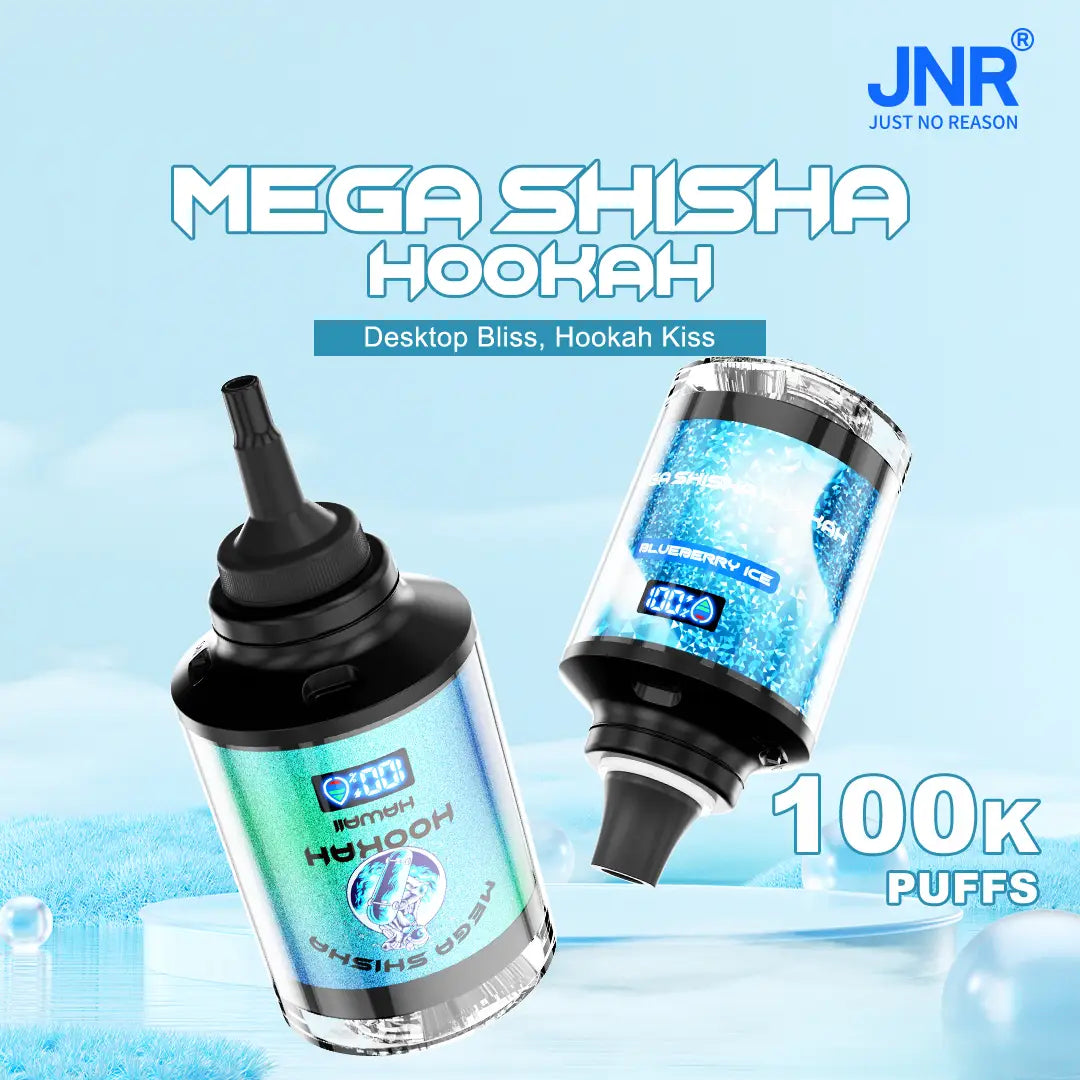 JNR Mega Shisha Hookah 100000 Puffs Disposable Vape Wholesale-2200mAh Battery, 60ml E-liquid, Multiple Nicotine 11 Flavors