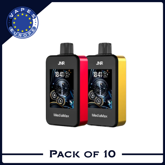 JNR Media Max 40000 Puffs (Box of 10) Disposable vape -1000mAh Battery, 21ml E-liquid, Multiple Nicotine 10 Flavors