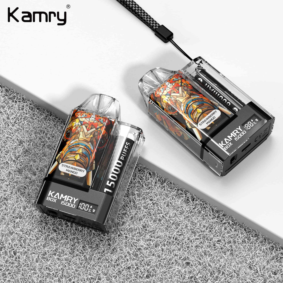 Kamry Box 15000 Puffs Disposable Vape Wholesale-500mAh battery, 30ml E-liquid, Multiple Nicotine 10 Flavors
