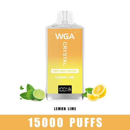 wga vape Crystal LEMON LIME Pro Max Extra 15000 Puffs Disposable Vape