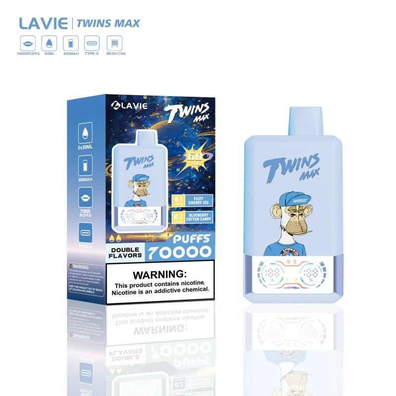 Puff 70k Lavie 70000 Puffs Twins Max 2 in 1 Disposable Vape