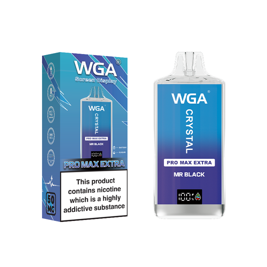 wga Disposable Vape Crystal Mr-Black 15000 Puffs