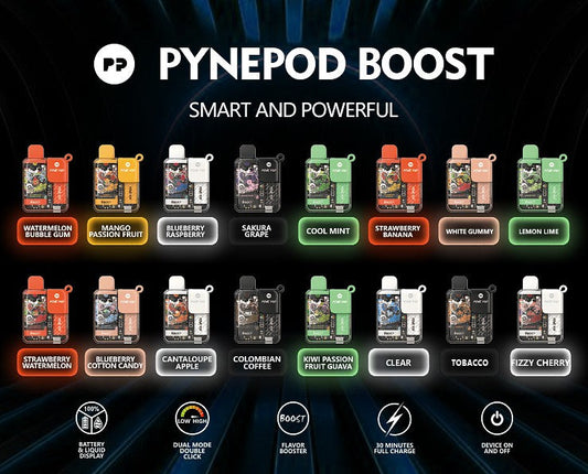 Pynepod 8500 Puffs Disposable Vape 16 Flavors  20mg Nico 2ML Battery Display 550mAh battery